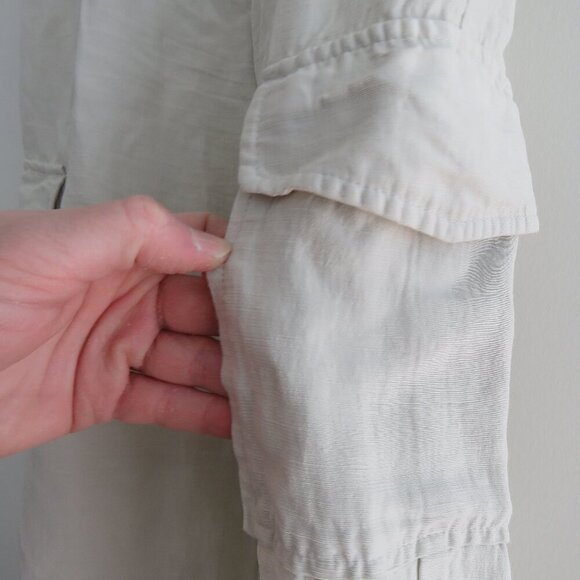 ARITZIA WILFRED Kafka Linen Blend Cropped Cargo Pants in Cream Neutral Size US 0 - Picture 8 of 15